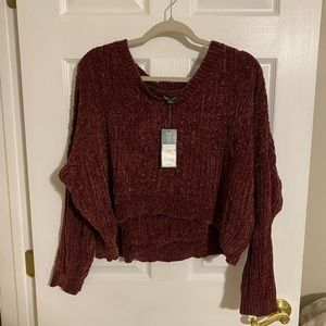 Target crop sweater - maroon